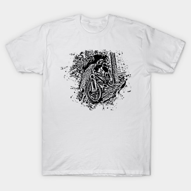 Downhill Rush (black) T-Shirt by Birding_by_Design